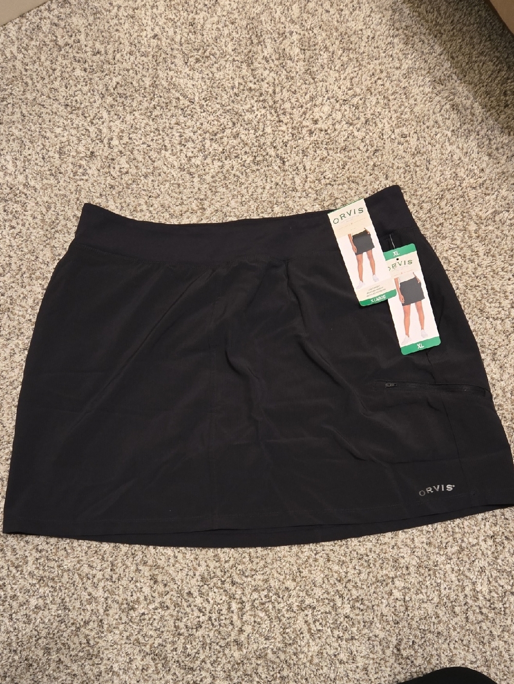Orvis Black Performance Skort with Zip Pocket - Women's